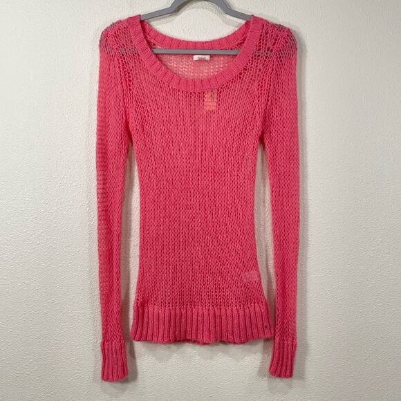Aerie Loose Knit Pullover Sweater Y2k Scene Fairy Whimsy 2010s Pink Princess S - Picture 1 of 7